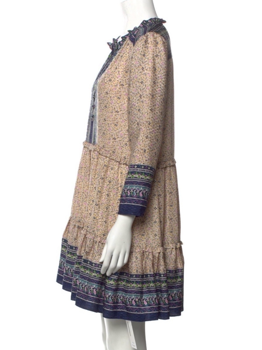 Veronica Beard Lumi Mix Print Silk Dress - Picture 4 of 9